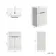 Havana Fluted Coastal White Basin Vanity 600mm - Black Accents