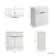 Havana Fluted Coastal White Basin Vanity 800mm - Black Accents