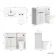 Havana Fluted Coastal White Combination Vanity Basin and Houston Toilet 1100mm - Black Accents - Left Handed