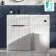 Havana Fluted Coastal White Combination Vanity Basin and Utah Comfort Height Toilet 1100mm - Black Accents - Left Handed