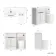 Havana Fluted Coastal White Combination Vanity Basin and Utah Comfort Height Toilet 1100mm - Black Accents - Left Handed
