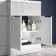 Havana Fluted Coastal White Combination Vanity Basin and Houston Toilet 1100mm - Black Accents - Right Handed