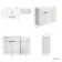 Havana Fluted Coastal White Basin Vanity and Back To Wall Toilet Unit 1300mm (Excludes Toilet) - Black Accents