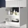Havana Fluted Coastal White Combination Vanity Basin and Miami Toilet 1300mm - Black Accents