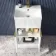 Havana Fluted Coastal White Basin Vanity 500mm - Brushed Brass Accents