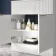 Havana Fluted Coastal White Cabinet with Marble Top 800mm (Excludes Counter Top Basin) - Brushed Brass Accents