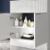 Havana Fluted Coastal White Cabinet with Marble Top & Reno Basin 800mm - Brushed Brass Accents
