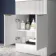 Havana Fluted Coastal White Basin Vanity and Back To Wall Toilet Unit 1100mm (Excludes Toilet) - Brushed Brass Accents