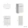 Havana Fluted Coastal White Cabinet with Marble Top 600mm (Excludes Counter Top Basin) - Chrome Handles