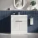 Havana Fluted Coastal White Basin Vanity 800mm - Chrome Handles