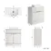 Havana Fluted Coastal White Cabinet with Marble Top & Reno Basin 800mm - Chrome Handles