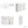 Havana Fluted Coastal White Basin Vanity and Back To Wall Toilet Unit 1300mm (Excludes Toilet) - Chrome Handles