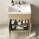 Havana Fluted Country Oak Basin Vanity 600mm - Chrome Handles