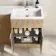 Havana Fluted Country Oak Combination Vanity Basin and Utah Comfort Height Toilet 1100mm - Chrome Handles - Right Handed