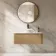 Sorrento Fluted Country Oak Wall Hung Drawer Vanity with Marble Top & Nevis Basin 1000mm