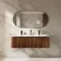 Sorrento Fluted Black Walnut Wall Hung Double Basin Drawer Vanity 1200mm