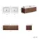 Sorrento Fluted Black Walnut Double Wall Hung Drawer Vanity with Marble Top & Reno Basin 1200mm