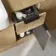 Sicily Fluted Country Oak Side Cabinet Unit 300mm - Black Accents