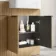 Sicily Fluted Country Oak Combination Vanity Basin and Houston Toilet 1200mm - Black Accents - Right Handed