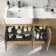 Sicily Fluted Country Oak Combination Vanity Basin with Marble Top & Tucson Toilet 1500mm - Chrome Handles