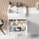 Sicily Fluted Coastal White Vanity and Back To Wall Toilet Unit 1000mm (Excludes Toilet) - Chrome Handles