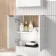 Sicily Fluted Coastal White Combination Vanity Basin and Miami Toilet 1000mm - Chrome Handles