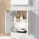Sicily Fluted Coastal White Basin Vanity with Marble Top & Back To Wall Unit 1000mm (Excludes Toilet) - Chrome Handles