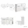 Sicily Fluted?Coastal White Vanity Basin with Marble Top & Houston Toilet 1500mm - Black Accents