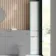 Sicily Fluted Coastal White Floor Standing Tall Cabinet Unit 1900x300mm - Brushed Brass Accents