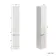 Sicily Fluted Coastal White Floor Standing Tall Cabinet Unit 1900x300mm - Brushed Brass Accents