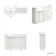 Sicily Fluted?Coastal White Basin Vanity and Toilet Unit 1200mm (No Toilet) - Brass Accents