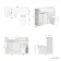 Sicily Fluted?Coastal White Vanity Basin and Houston Toilet 1200mm - Brass Accents - Left Handed