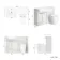 Sicily Fluted?Coastal White Vanity Basin and Utah Comfort Height Toilet 1200mm Brass Accents - Left