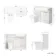Sicily Fluted?Coastal White Vanity Basin and Houston Toilet 1200mm - Brass Accents - Right Handed