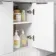 Sicily Fluted Coastal White Side Cabinet Unit 300mm - Chrome Handles