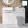 Sicily Fluted?Coastal White Basin Vanity and Toilet Unit 1200mm (No Toilet) - Chrome Handles