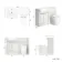 Sicily Fluted?Coastal White Vanity Basin and Utah Comfort Toilet 1200mm - Chrome Handles - Left