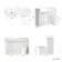 Sicily Fluted?Coastal White Vanity Basin with Marble Top & Tucson Toilet 1200mm - Chrome Handles