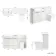 Sicily Fluted?Coastal White Vanity Basin with Marble Top & Houston Toilet 1500mm - Chrome Handles