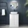 Corsica Gloss White Vanity with Marble Top & Curved Basin 600mm