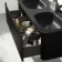 Sorrento Fluted Matt Black Wall Hung Drawer Vanity with Black Double Basin 1200mm