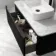 Sorrento Fluted Matt Black Wall Hung Drawer Vanity with Marble Top & Reno Basin 1000mm