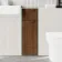Sicily Fluted Black Walnut Side Cabinet Unit 300mm - Brushed Brass Accents