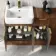 Sicily Fluted Black Walnut Combination Vanity Basin 1500mm (Excludes Toilet) - Brushed Brass Accents