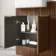 Sicily Fluted Black Walnut Combination Vanity Basin with Marble Top 1500mm (Excludes Toilet) - Brushed Brass Accents