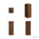 Sicily Fluted Black Walnut Side Cabinet Unit 300mm - Chrome Handles
