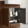 Sicily Fluted Black Walnut Combination Vanity Basin and Houston Toilet 1200mm - Chrome Handles - Right Handed