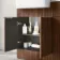 Sicily Fluted Black Walnut Combination Vanity Basin with Marble Top & Utah Comfort Height Toilet 1200mm - Chrome Handles
