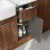 Sicily Fluted Black Walnut Combination Vanity Basin with Marble Top 1500mm (Excludes Toilet) - Chrome Handles
