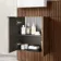 Sicily Fluted Black Walnut Vanity and Back To Wall Toilet Unit 1000mm (Excludes Toilet) - Black Accents